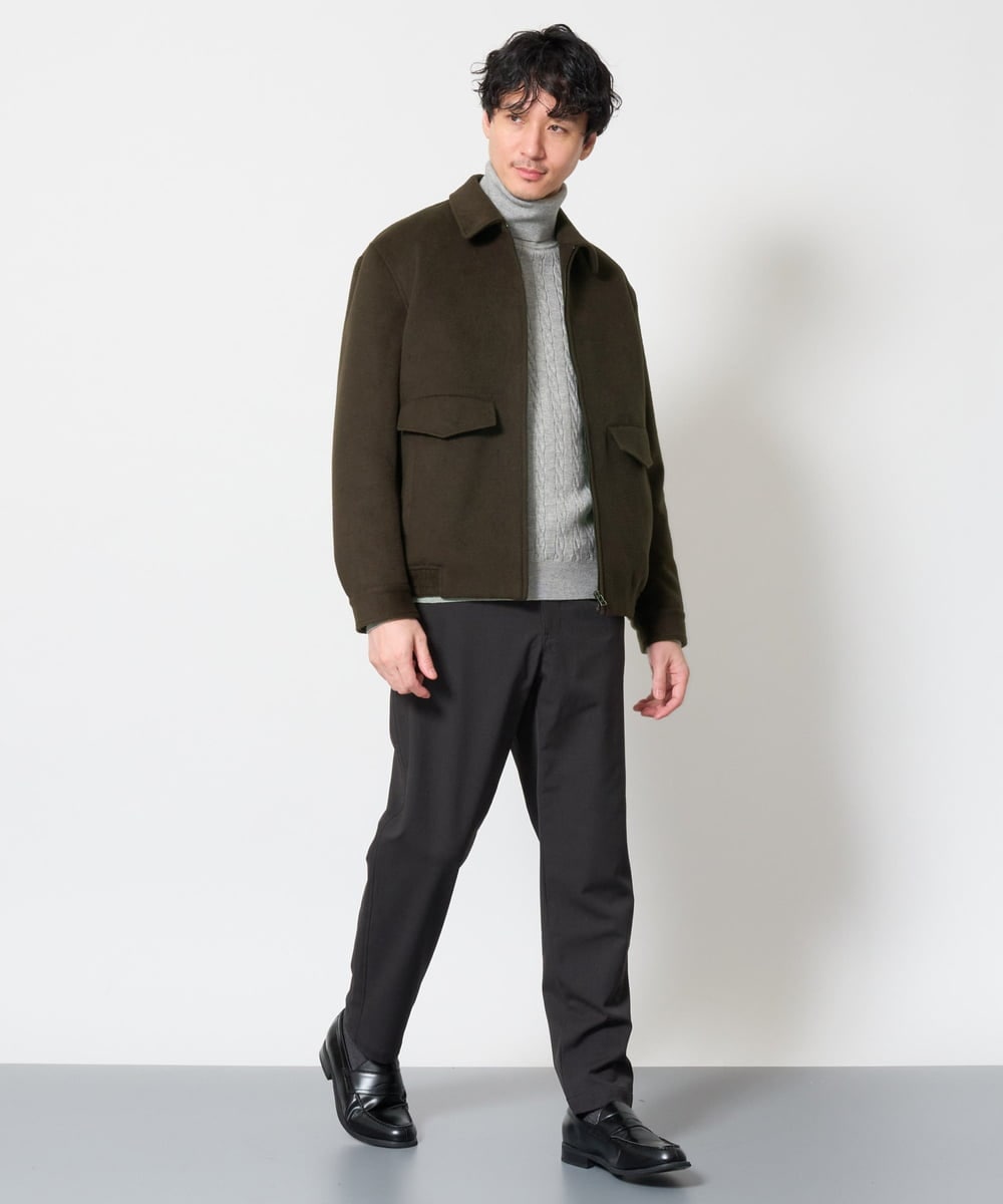 KHJAG15189 a.v.v MEN(アー・ヴェ・ヴェ) ワイドシルエットショートブルゾン ブラック