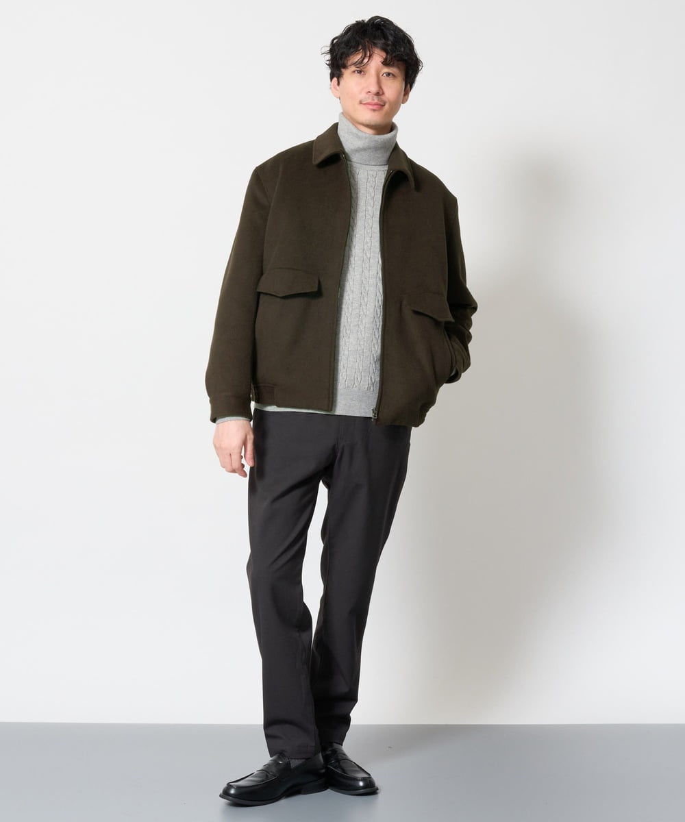 KHJAG15189 a.v.v MEN(アー・ヴェ・ヴェ) ワイドシルエットショートブルゾン ブラック