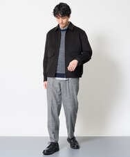 KHJAG15189 a.v.v MEN(アー・ヴェ・ヴェ) ワイドシルエットショートブルゾン ブラック