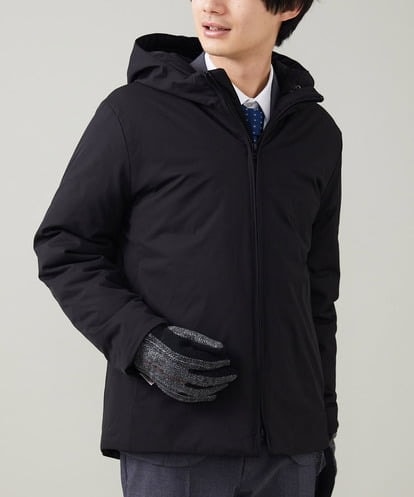 KHJAS04130 a.v.v MEN 【M-XXL】ストレッチサーモライト中綿フードブルゾン