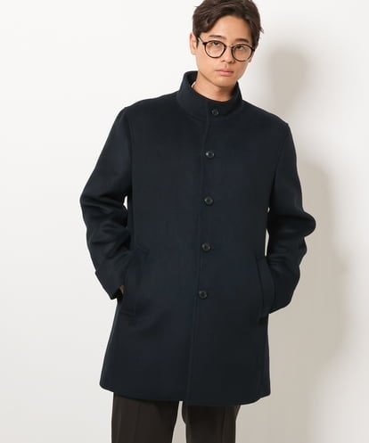 KHJAV01169 a.v.v MEN 【S-XXL】ウールライトビーバースタンドカラーコート
