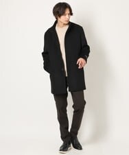 KHJAV01169 a.v.v MEN(アー・ヴェ・ヴェ) 【S-XXL】ウールライトビーバースタンドカラーコート ネイビー