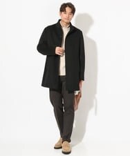 KHJAV01169 a.v.v MEN(アー・ヴェ・ヴェ) 【S-XXL】ウールライトビーバースタンドカラーコート ネイビー