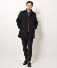 KHJAV01169 a.v.v MEN(アー・ヴェ・ヴェ) 【S-XXL】ウールライトビーバースタンドカラーコート ネイビー