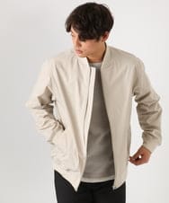 KHJEA06099 a.v.v MEN(アー・ヴェ・ヴェ) 【撥水/洗濯機で洗える】ストレッチリブブルゾン ライトベージュ