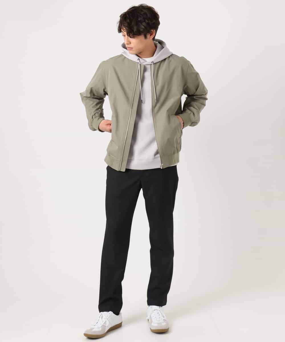 KHJEA06099 a.v.v MEN(アー・ヴェ・ヴェ) 【撥水/洗濯機で洗える】ストレッチリブブルゾン ライトベージュ