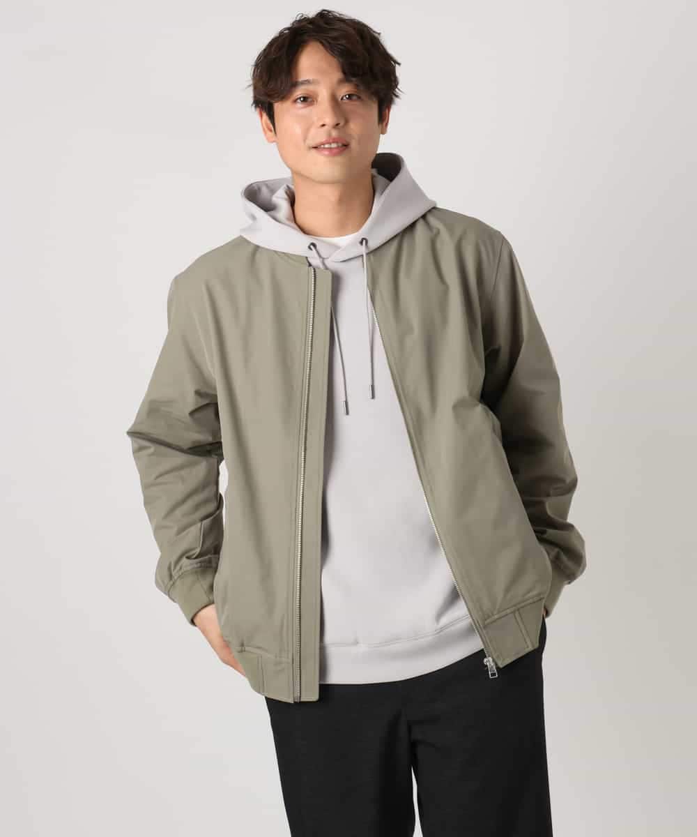 KHJEA06099 a.v.v MEN(アー・ヴェ・ヴェ) 【撥水/洗濯機で洗える】ストレッチリブブルゾン ライトベージュ