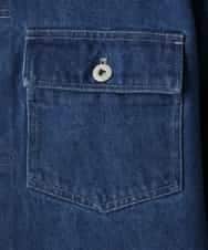 KHJEA10109 a.v.v MEN(アー・ヴェ・ヴェ) 【大人デニム】デニムトラッカージャケット Gジャン(セットアップ可) ブルー