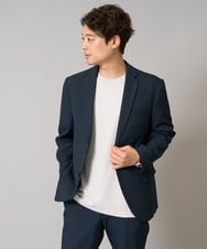 KHJEA84159 a.v.v MEN(アー・ヴェ・ヴェ) 【洗濯機で洗える/ストレッチ】メランジストレッチテーラードジャケット ネイビー