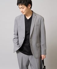 KHJEA84159 a.v.v MEN(アー・ヴェ・ヴェ) 【洗濯機で洗える/ストレッチ】メランジストレッチテーラードジャケット グレー
