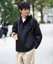 KHJED01109 a.v.v MEN(アー・ヴェ・ヴェ) 【撥水・防風・花粉防止・ストレッチ】SORONAラミネートコーティングマウンテンパーカー ブラック