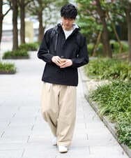 KHJED01109 a.v.v MEN(アー・ヴェ・ヴェ) 【撥水・防風・花粉防止・ストレッチ】SORONAラミネートコーティングマウンテンパーカー ブラック