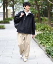 KHJED01109 a.v.v MEN(アー・ヴェ・ヴェ) 【撥水・防風・花粉防止・ストレッチ】SORONAラミネートコーティングマウンテンパーカー ブラック