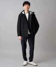 KHJED01109 a.v.v MEN(アー・ヴェ・ヴェ) 【撥水・防風・花粉防止・ストレッチ】SORONAラミネートコーティングマウンテンパーカー ブラック