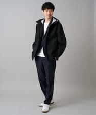 KHJED01109 a.v.v MEN(アー・ヴェ・ヴェ) 【撥水・防風・花粉防止・ストレッチ】SORONAラミネートコーティングマウンテンパーカー ブラック