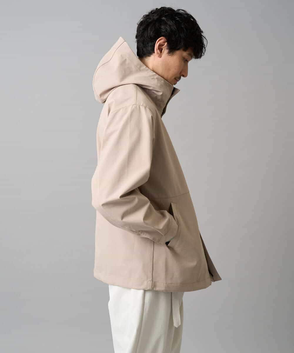 KHJED01109 a.v.v MEN(アー・ヴェ・ヴェ) 【撥水・防風・花粉防止・ストレッチ】SORONAラミネートコーティングマウンテンパーカー ブラック