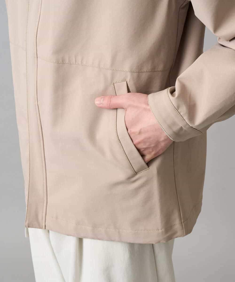 KHJED01109 a.v.v MEN(アー・ヴェ・ヴェ) 【撥水・防風・花粉防止・ストレッチ】SORONAラミネートコーティングマウンテンパーカー ブラック