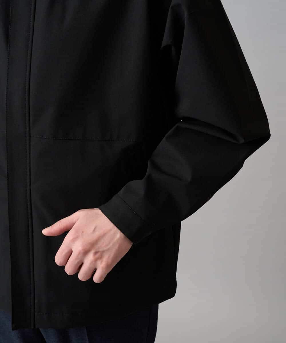 KHJED01109 a.v.v MEN(アー・ヴェ・ヴェ) 【撥水・防風・花粉防止・ストレッチ】SORONAラミネートコーティングマウンテンパーカー ブラック