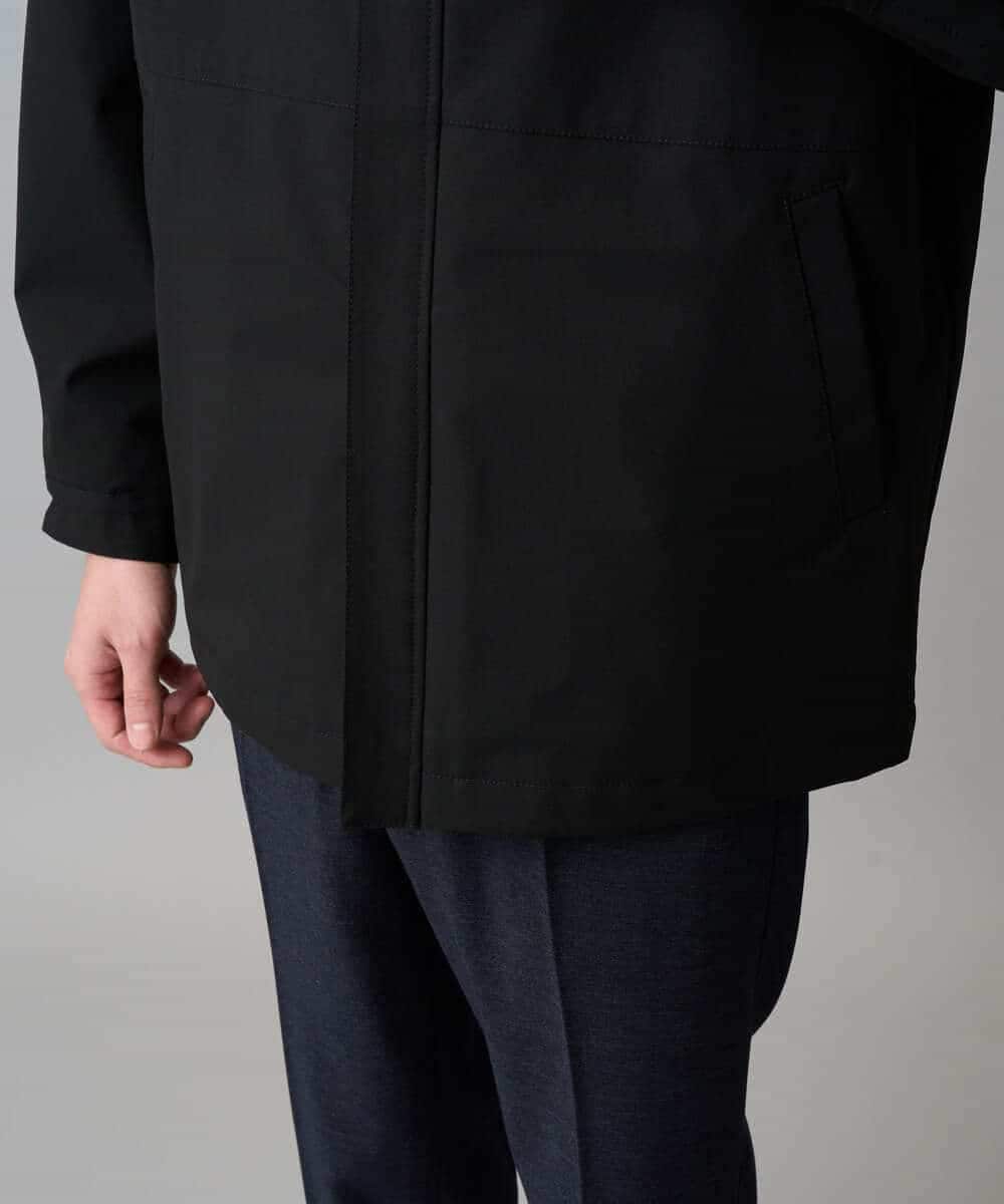 KHJED01109 a.v.v MEN(アー・ヴェ・ヴェ) 【撥水・防風・花粉防止・ストレッチ】SORONAラミネートコーティングマウンテンパーカー ブラック