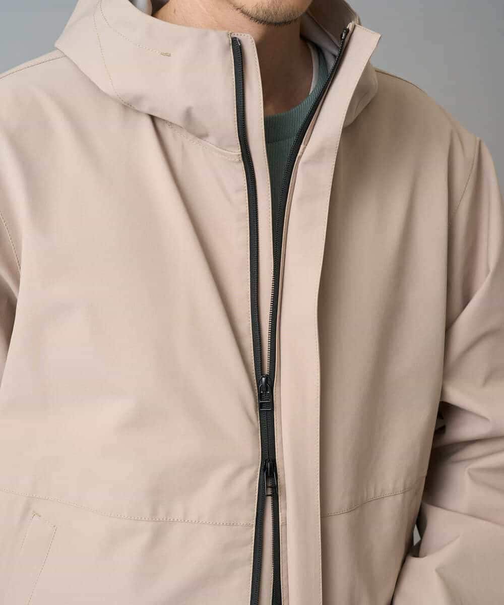 KHJED01109 a.v.v MEN(アー・ヴェ・ヴェ) 【撥水・防風・花粉防止・ストレッチ】SORONAラミネートコーティングマウンテンパーカー ブラック