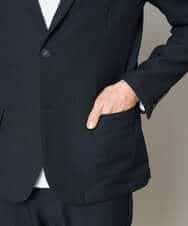 KHJED02129 a.v.v MEN(アー・ヴェ・ヴェ) 【スマート/イージーケア/洗濯機で洗える/毛玉になりにくい/ストレッチ】グレンチェックストレッチスマートジャケット ネイビー