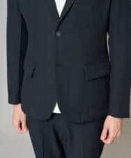 KHJED02129 a.v.v MEN(アー・ヴェ・ヴェ) 【スマート/イージーケア/洗濯機で洗える/毛玉になりにくい/ストレッチ】グレンチェックストレッチスマートジャケット ネイビー