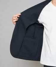 KHJED02129 a.v.v MEN(アー・ヴェ・ヴェ) 【スマート/イージーケア/洗濯機で洗える/毛玉になりにくい/ストレッチ】グレンチェックストレッチスマートジャケット ネイビー