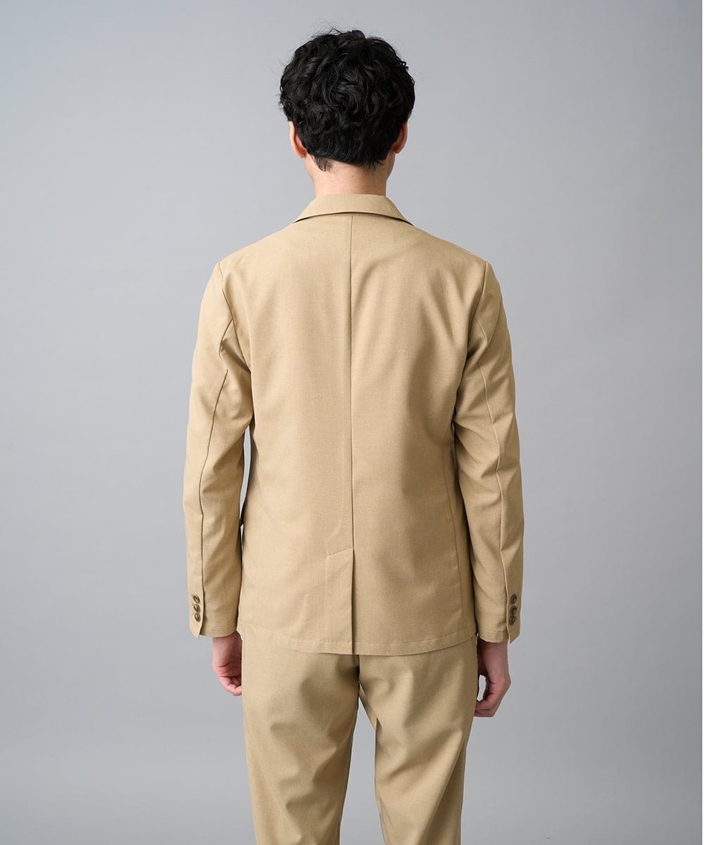 KHJED03129 a.v.v MEN(アー・ヴェ・ヴェ) 【スマート/イージーケア/洗濯機で洗える/毛玉になりにくい/ストレッチ】アムンゼンストレッチスマートジャケット ベージュ