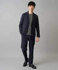 KHJED03129 a.v.v MEN(アー・ヴェ・ヴェ) 【スマート/イージーケア/洗濯機で洗える/毛玉になりにくい/ストレッチ】アムンゼンストレッチスマートジャケット ベージュ