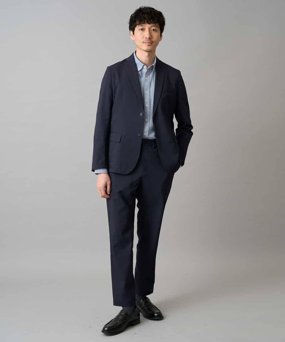 KHJED03129 a.v.v MEN(アー・ヴェ・ヴェ) 【スマート/イージーケア/洗濯機で洗える/毛玉になりにくい/ストレッチ】アムンゼンストレッチスマートジャケット ベージュ