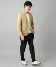 KHJED03129 a.v.v MEN(アー・ヴェ・ヴェ) 【スマート/イージーケア/洗濯機で洗える/毛玉になりにくい/ストレッチ】アムンゼンストレッチスマートジャケット ベージュ