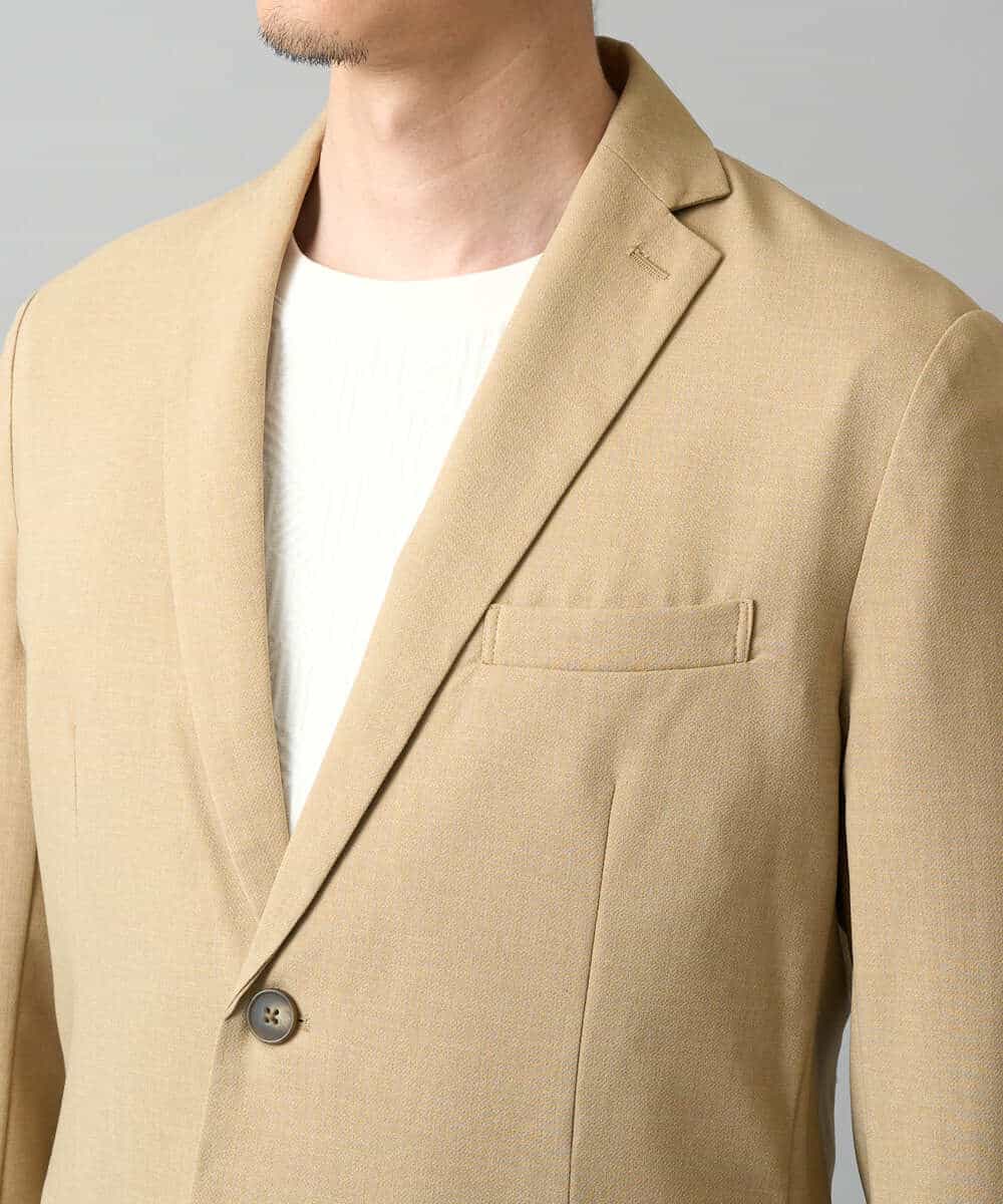 KHJED03129 a.v.v MEN(アー・ヴェ・ヴェ) 【スマート/イージーケア/洗濯機で洗える/毛玉になりにくい/ストレッチ】アムンゼンストレッチスマートジャケット ベージュ