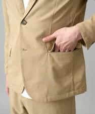 KHJED03129 a.v.v MEN(アー・ヴェ・ヴェ) 【スマート/イージーケア/洗濯機で洗える/毛玉になりにくい/ストレッチ】アムンゼンストレッチスマートジャケット ベージュ