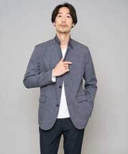 KHJED04139 a.v.v MEN(アー・ヴェ・ヴェ) 【スマート/イージーケア/洗濯機で洗える/毛玉になりにくい/ストレッチ】ドライタッチメランジコンバーチブルジャケット ネイビー