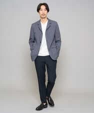 KHJED04139 a.v.v MEN(アー・ヴェ・ヴェ) 【スマート/イージーケア/洗濯機で洗える/毛玉になりにくい/ストレッチ】ドライタッチメランジコンバーチブルジャケット グレー