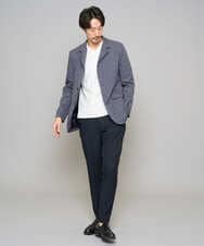 KHJED04139 a.v.v MEN(アー・ヴェ・ヴェ) 【スマート/イージーケア/洗濯機で洗える/毛玉になりにくい/ストレッチ】ドライタッチメランジコンバーチブルジャケット グレー