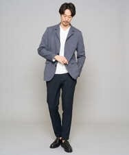 KHJED04139 a.v.v MEN(アー・ヴェ・ヴェ) 【スマート/イージーケア/洗濯機で洗える/毛玉になりにくい/ストレッチ】ドライタッチメランジコンバーチブルジャケット グレー