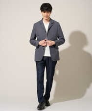 KHJED04139 a.v.v MEN(アー・ヴェ・ヴェ) 【スマート/イージーケア/洗濯機で洗える/毛玉になりにくい/ストレッチ】ドライタッチメランジコンバーチブルジャケット グレー