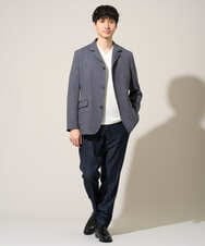 KHJED04139 a.v.v MEN(アー・ヴェ・ヴェ) 【スマート/イージーケア/洗濯機で洗える/毛玉になりにくい/ストレッチ】ドライタッチメランジコンバーチブルジャケット グレー