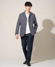 KHJED04139 a.v.v MEN(アー・ヴェ・ヴェ) 【スマート/イージーケア/洗濯機で洗える/毛玉になりにくい/ストレッチ】ドライタッチメランジコンバーチブルジャケット グレー