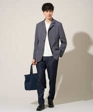 KHJED04139 a.v.v MEN(アー・ヴェ・ヴェ) 【スマート/イージーケア/洗濯機で洗える/毛玉になりにくい/ストレッチ】ドライタッチメランジコンバーチブルジャケット グレー