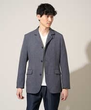 KHJED04139 a.v.v MEN(アー・ヴェ・ヴェ) 【スマート/イージーケア/洗濯機で洗える/毛玉になりにくい/ストレッチ】ドライタッチメランジコンバーチブルジャケット グレー