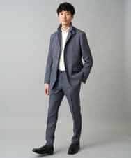 KHJED04139 a.v.v MEN(アー・ヴェ・ヴェ) 【スマート/イージーケア/洗濯機で洗える/毛玉になりにくい/ストレッチ】ドライタッチメランジコンバーチブルジャケット グレー