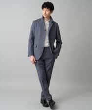 KHJED04139 a.v.v MEN(アー・ヴェ・ヴェ) 【スマート/イージーケア/洗濯機で洗える/毛玉になりにくい/ストレッチ】ドライタッチメランジコンバーチブルジャケット グレー