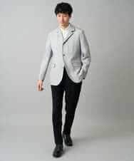 KHJED04139 a.v.v MEN(アー・ヴェ・ヴェ) 【スマート/イージーケア/洗濯機で洗える/毛玉になりにくい/ストレッチ】ドライタッチメランジコンバーチブルジャケット グレー