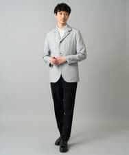 KHJED04139 a.v.v MEN(アー・ヴェ・ヴェ) 【スマート/イージーケア/洗濯機で洗える/毛玉になりにくい/ストレッチ】ドライタッチメランジコンバーチブルジャケット グレー