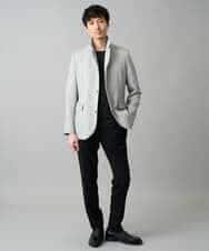 KHJED04139 a.v.v MEN(アー・ヴェ・ヴェ) 【スマート/イージーケア/洗濯機で洗える/毛玉になりにくい/ストレッチ】ドライタッチメランジコンバーチブルジャケット グレー