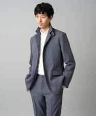 KHJED04139 a.v.v MEN(アー・ヴェ・ヴェ) 【スマート/イージーケア/洗濯機で洗える/毛玉になりにくい/ストレッチ】ドライタッチメランジコンバーチブルジャケット グレー