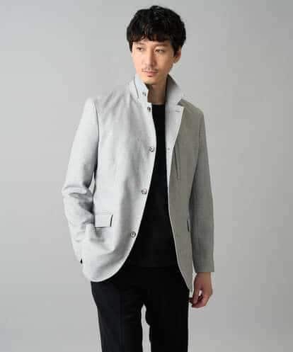 KHJED04139 a.v.v MEN 【スマート/イージーケア/洗濯機で洗える/毛玉になりにくい/ストレッチ】ドライタッチメランジコンバーチブルジャケット