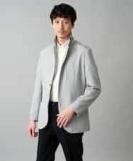 KHJED04139 a.v.v MEN(アー・ヴェ・ヴェ) 【スマート/イージーケア/洗濯機で洗える/毛玉になりにくい/ストレッチ】ドライタッチメランジコンバーチブルジャケット グレー